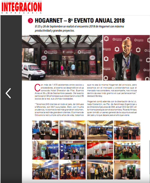 Revista Integración Nota Prensa Evento 2018
