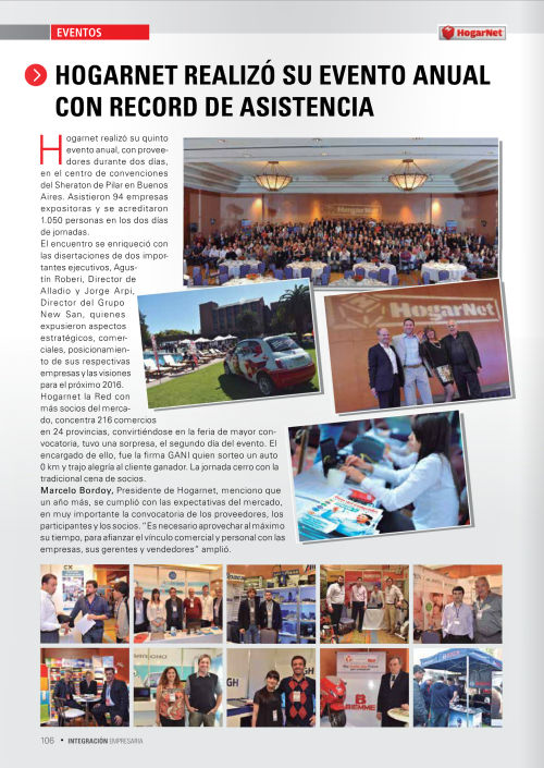 Revista Integración Empresarial Nota Hogarnet